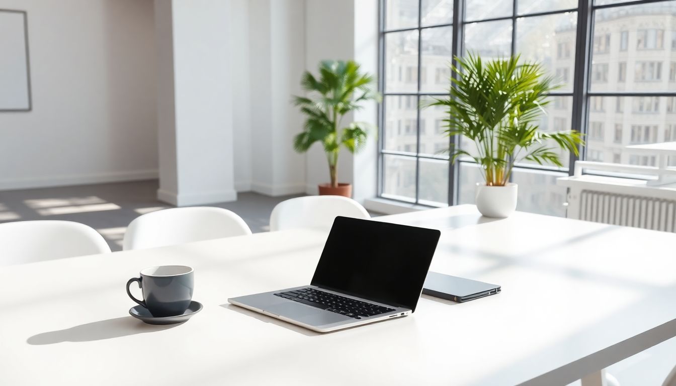 Elegant home office workspace